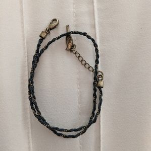 COPY - Chloe + Isabel blue leather and chain bracelet